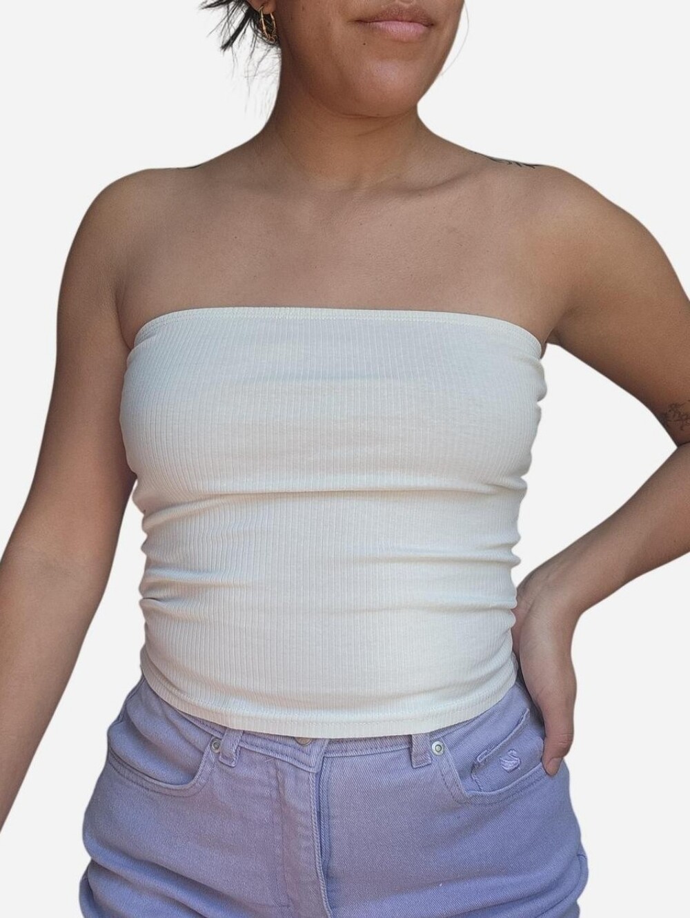 Cotton Ribbed Tube Top